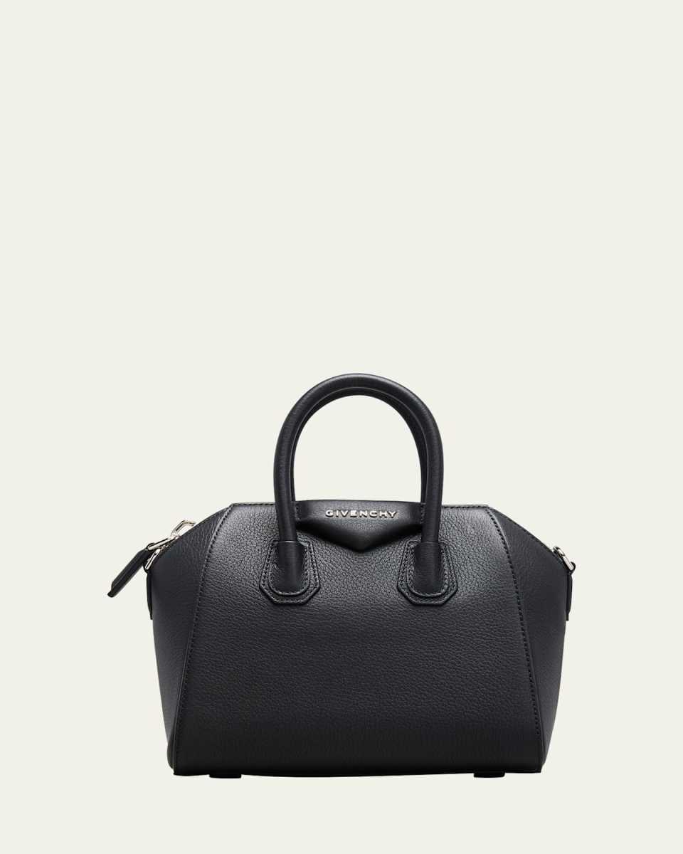 Antigona Mini Top Handle Bag in Grained Leather